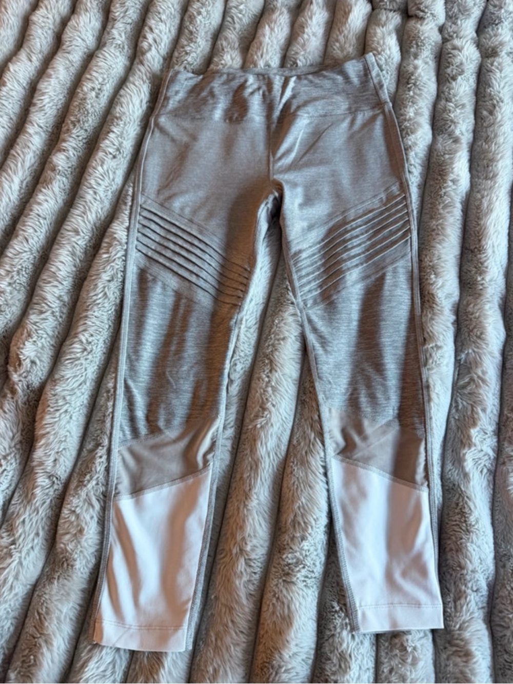 Avia Gray Leggings with White Knee Panels